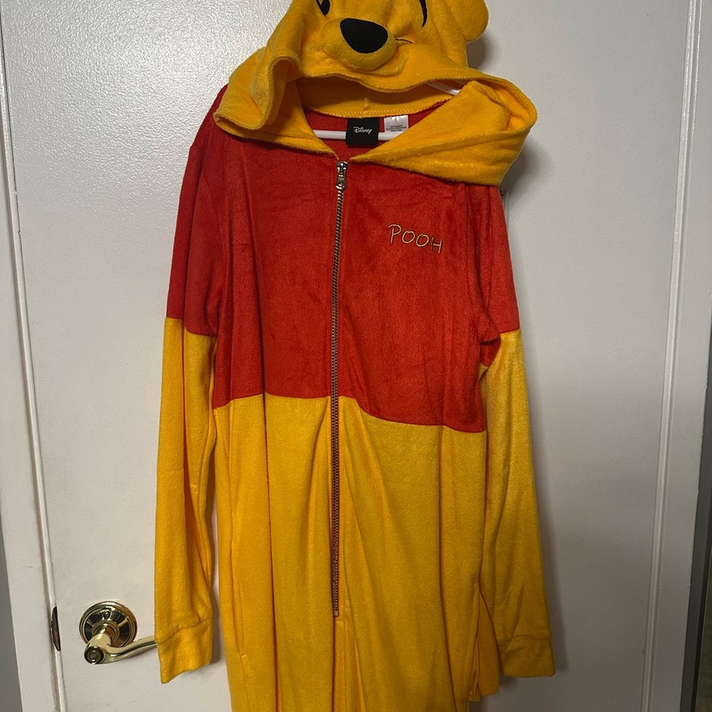 Disney Red and Yellow Pooh Bear Hooded Outfit
